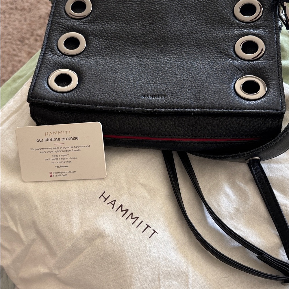 Hammitt Black Crossbody Bag with gunmetal Accents - Picture 10 of 10